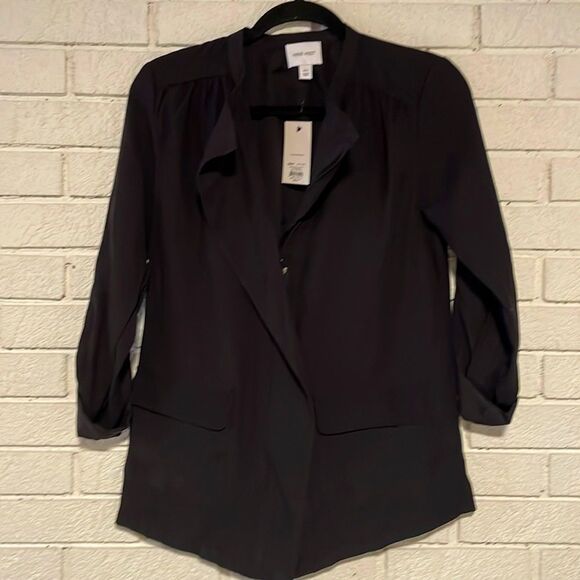 Nine West- Drapey Utility Jacket in Mineral Black- Zip Closure- Size X-S- NWT - Picture 2 of 14